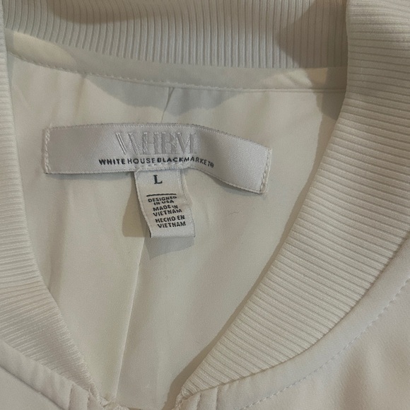 White House Black Market Cream Bomber Jacket - Picture 2 of 6